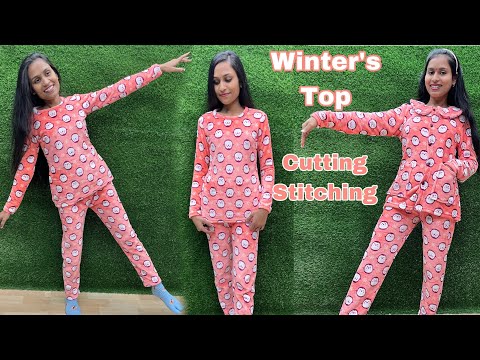 Winters Daily Wear Girls Top Cutting Stitching /पुराने कंबल से बनाएं सर्दियों के लिए गर्म टी-शर्ट