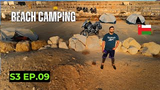 Beach Camping Adventure | Urdu MotoVlog | Middle East Motorcycle Tour S3-EP.09