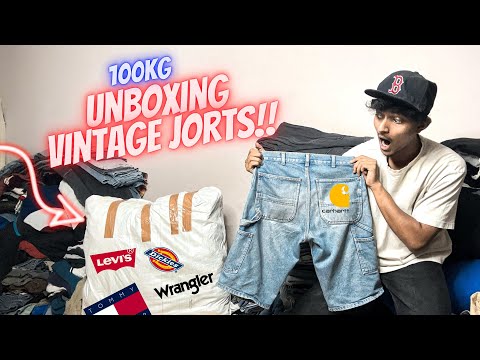 UNBOXING: trending vintage jorts | how to start thrift store in india delhi | thrift in delhi