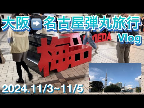 【Vlog】大阪→名古屋弾丸旅行【さわやか】【ハンバーグ】