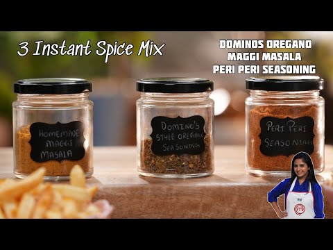 Homemade Dominos Oregano Seasoning, Maggi Masala and Peri Peri Masala - Perfect Instant Spice Mix