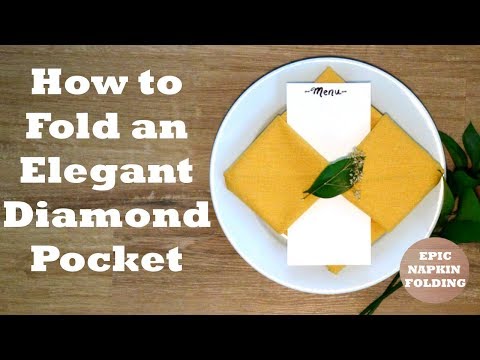 How to Fold an Elegant Napkin Pocket - 2 minute tutorial - Episode 16