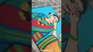 haldi kumkum rangoli|rangoli design #haldikumkumrangoli #marathisong