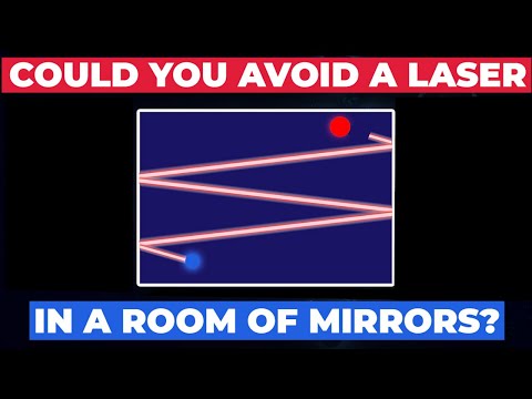 Could you avoid being hit by a laser if you were in a room of mirrors?