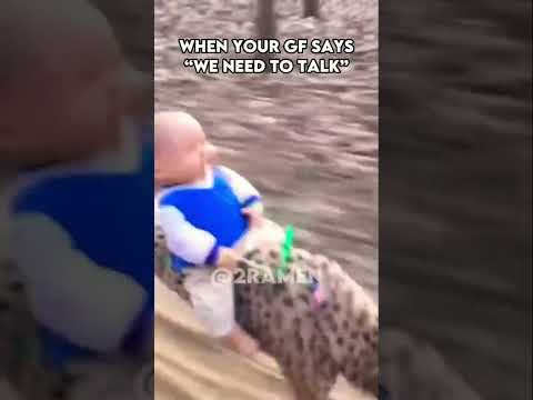 Baby Riding Cheetah Meme. Relatable? 😂 #memes #foryou #fyp #meme #video #reletable #pov