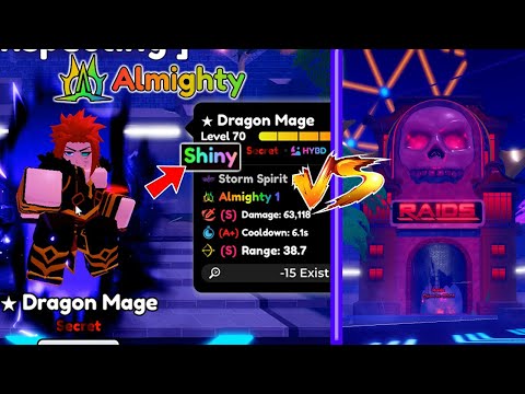 Shiny Dragon Mage *Almighty* vs. Raids | Anime Defenders #04 | Roblox