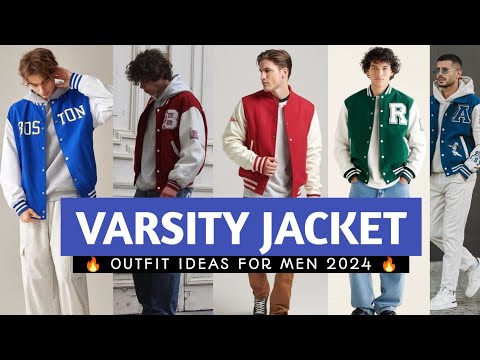 19 VARSITY JACKET outfit ideas for men _ 2024 🔥 mens fashion guide 🔥