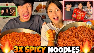 🔥 Behind the Spice 🌶: Creating the Ultimate 3X Spicy Noodle Challenge! 🍜😱