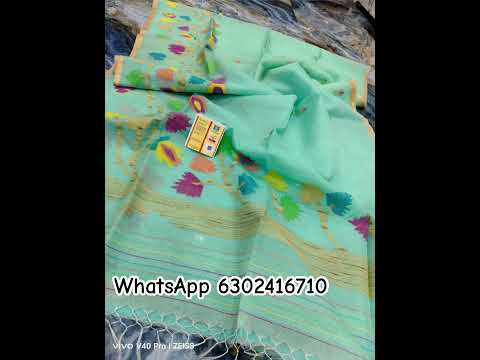 Pure musline Jamdhani sarees order for 6302416710 #handloom #saree #trendingshorts #subscribe