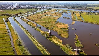 Kinderdijk Windmills in 4 seasons. Unesco World Heritage. Dutch Mills