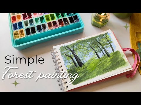 simple forest painting 🎨🖌️ | beginners edition ✨