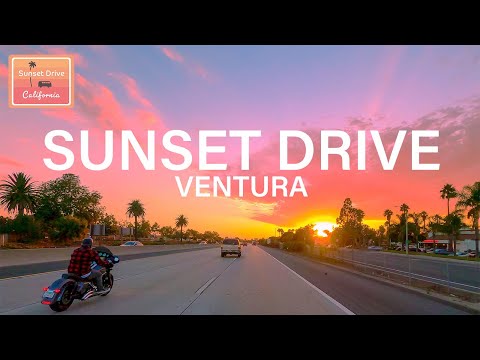 Immersive Sunset Drive on 101 Freeway in Ventura County, California | Relaxing | Chill Out Drive