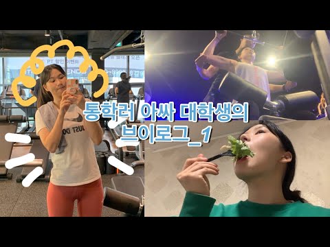 [브이로그/vlog] 대학생 일상 | 강원대 통학, 알바, 운동, 헬스, 샐러드 먹바ㅇ🏋🏻‍♀️