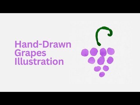 🍇 Super Fun Hand Drawn Grapes Illustration!  🎨✨ #asmr  #art  #drawing