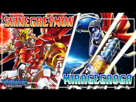 Digimon Card Game : Shinegreymon (Red) VS MirageGaogamon (Blue)