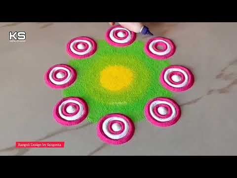 Best Rangoli Tricks by Sangeeta| Deepavali, Sankranti, Dhanteras and Diwali Simple Rangoli