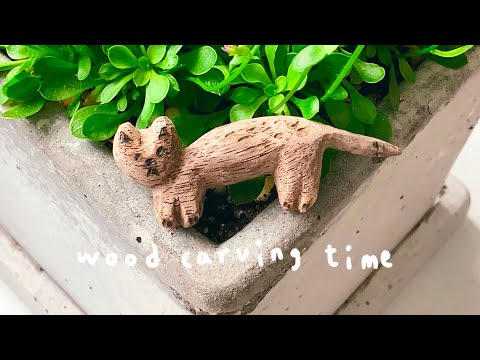 집에서 나무 수저 우드카빙 , 고양이 브로치 만들며 힐링 타임 | 집순이 취미 생활 추천 woodcarving