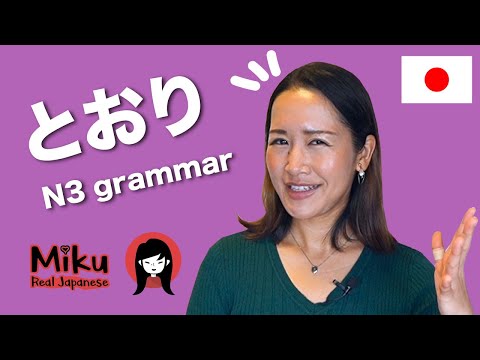 とおり/とおりに Japanese N3 grammar