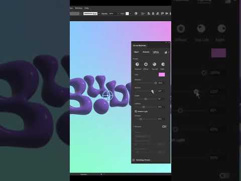 Chrome effect in ILLUSTRATOR✌️ illustrator tutorial graphicdesign designtok learnontiktok learn 3D R