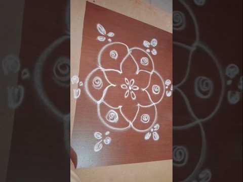 Simple rangoli design #daily