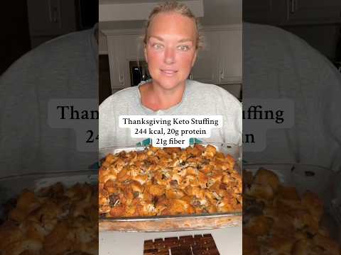 3g net carbs and 20g protein! My new holiday stuffing #ketorecipes #ketoholidayrecipe #lowcarbrecipe