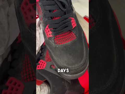 Fake Jordan 4 red thunders 🤮 with mould #sneaker #jordan4 #nosaucetheplug