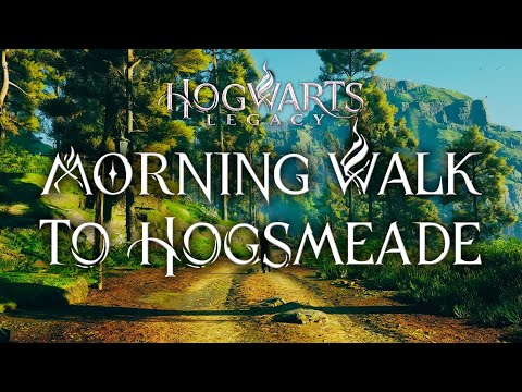 First-Person Morning Walk To Hogsmeade | Harry Potter 4K Music & Ambience | Hogwarts Legacy