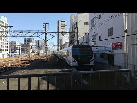 特急踊り子 E257系2000番台辻堂駅高速通過