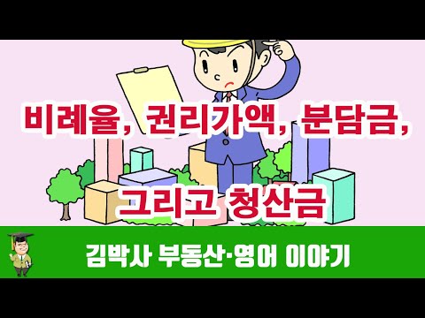 비례율, 권리가액, 분담금, 그리고 청산금