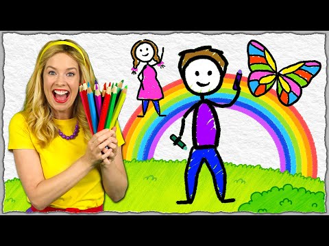 Let's Draw - Kids Song | Learn Colours