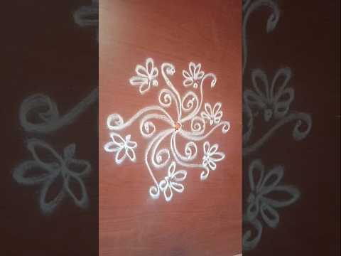 3×2 dots rangoli design||small rangoli design #daily #rangoli #mugguluart