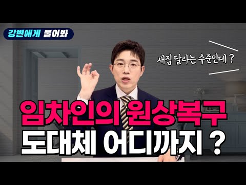 계약만료 후 임차인의 원상복구 의무는 도대체 어디까지 ?