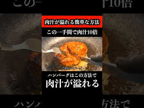 【Chef's New Skill】How to Make Hamburg Steak That Oozes Juices Like a Waterfall