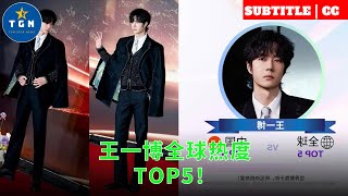 Wang Yibo's global popularity TOP5!