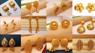 Latest gold stud earrings designs 2024/Daily Use gold earrings designs/Latest Gold Jewellery design