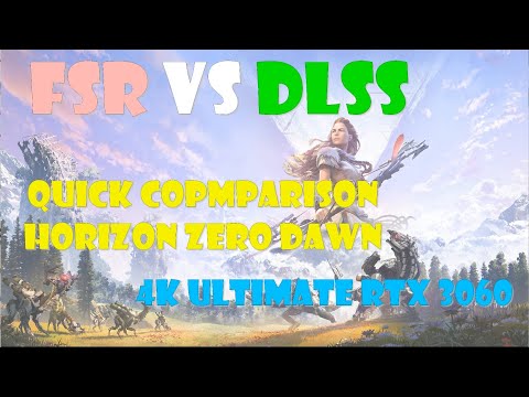 Horizon Zero Dawn 4K DLSS vs FSR Quick Comparison! RTX 3060 for 4K 60FPS!