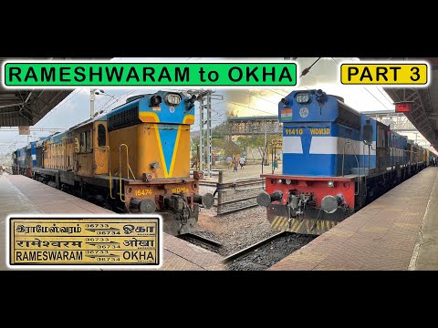 DHONE to JALNA via NANDED : 16733 Rameshwaram - Okha Express Journey (PART 3) | March 2022