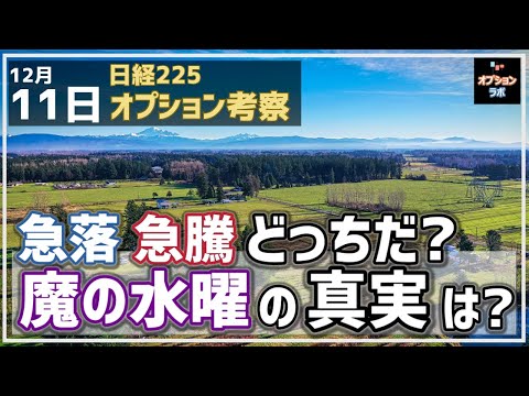 【日経225オプション考察】12/11 日経平均 MSQの魔の水曜日に迫る！ 急騰、急落どっちなの？