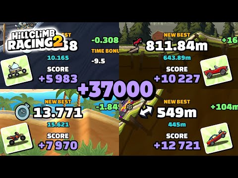 Hill Climb Racing 2 - 36900 points Runs in SPACE TRUCKIN Team Event