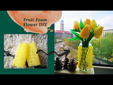 #diy Amazing flower made using fruit foam | Foam Flower | Best out of waste | metime bliss