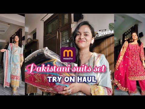 Meesho viral Pakistani suit set haul || meesho Tryon & review haul || #meesho