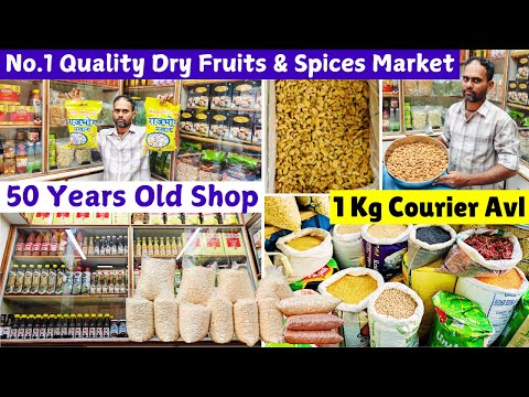 Biggest No.1 Quality Dry Fruits & Spices Market In Hyderabad 50 Years Old Shop 1Kg Courier Available