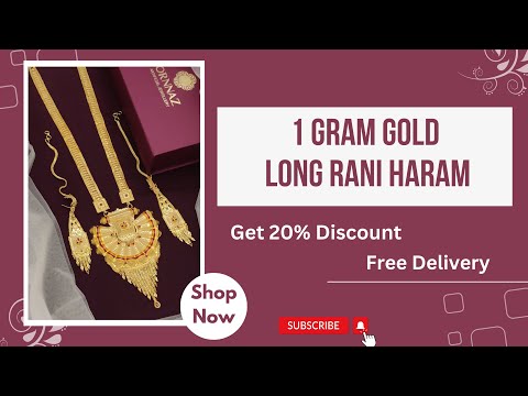 1 Gram Gold Rani Har Designs - Rani Haram Latest Designs One Gram Gold - New Design Gold Long Haram