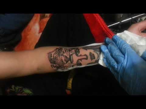 Tiger and girl tattoo(Forearm Tattoo