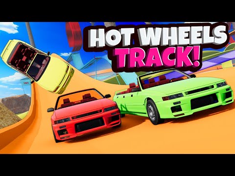 Racing RIDICULOUS Limos on a Hot Wheels Track in BeamNG Drive Mods!