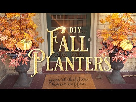 Fall Planter Decorating - DIY Fall containers - How To Decorate Planters For Fall - Outdoor - Porch