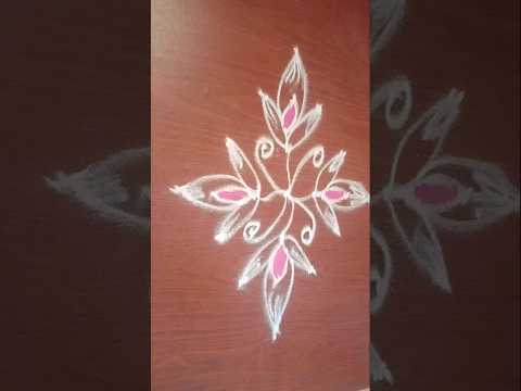 7×1 dots rangoli design||small rangoli design #daily #rangoli #indianart #mugguluart #indian