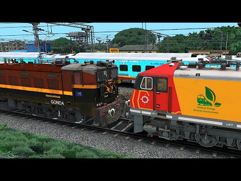 HUMSAFAR EXPRESS TRAIN I WAG5 TO WAG9 LOCOMOTIVE CHANGE I TRAIN SIMULATOR I BUMPY RAILROAD RAILWORKS