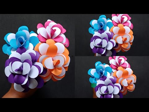 Beautiful and Easy Paper Flowers| Paper Flowers Making Ideas| DIY Decorations Idea|