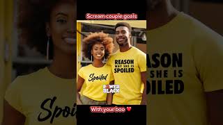 Dope couples shirts for you and bae 😘 #blacklove #couplesgoals #matchingoutfits #powerinblacktees